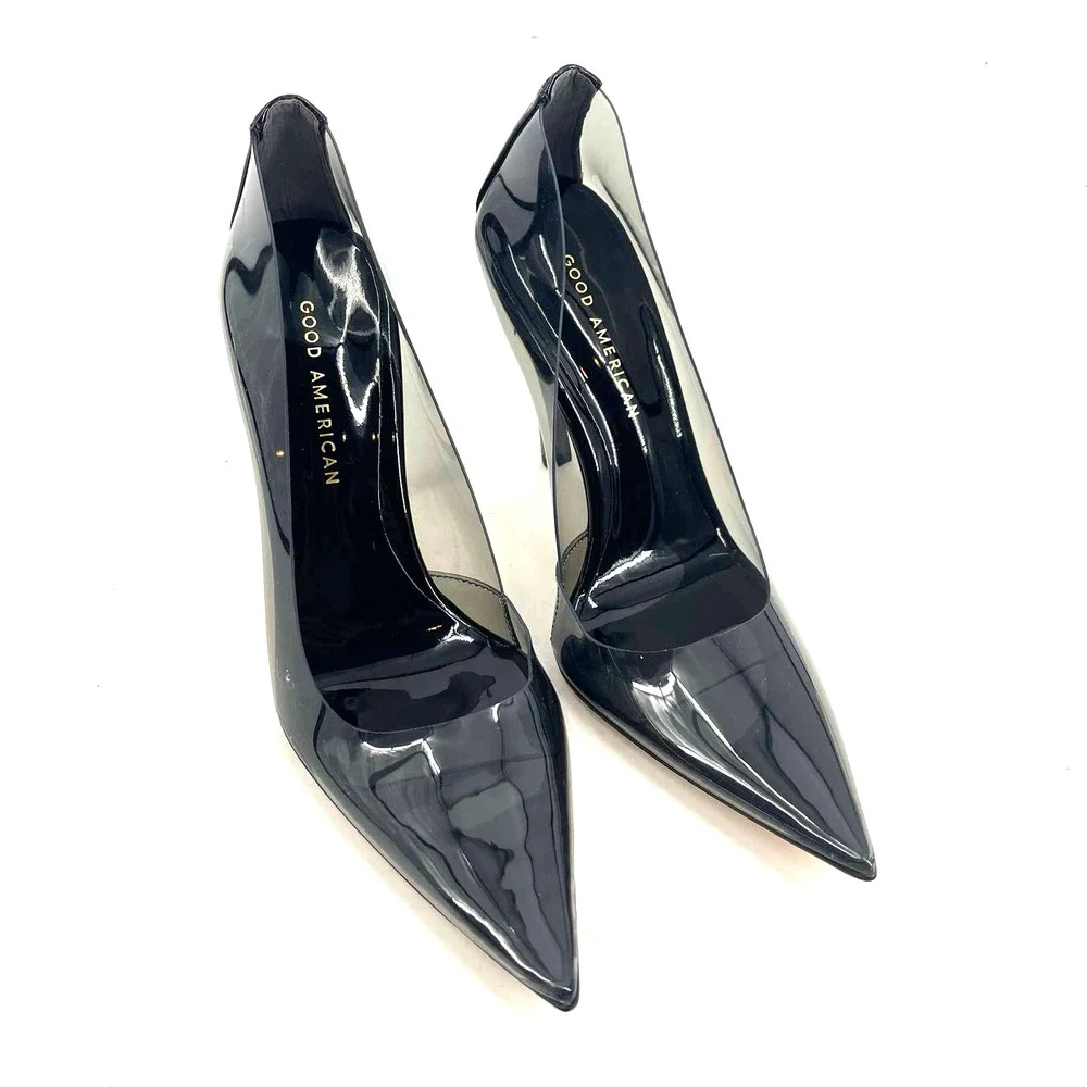 Good American Cinderella Pumps Light‎ Smoke Size 9.5 GA275PB-E